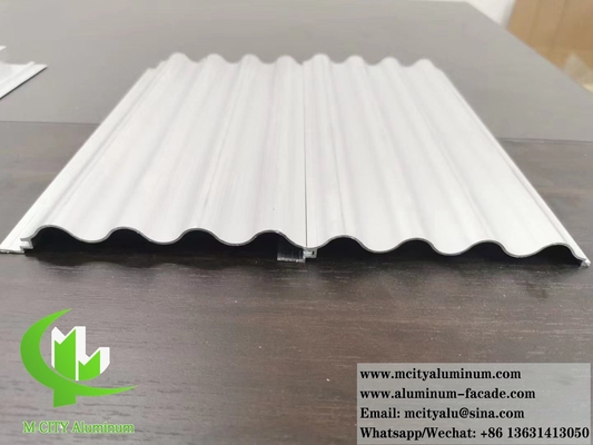 Profile de aluminio arquitectónico paneles de pared metálicos paneles corrugados de aluminio