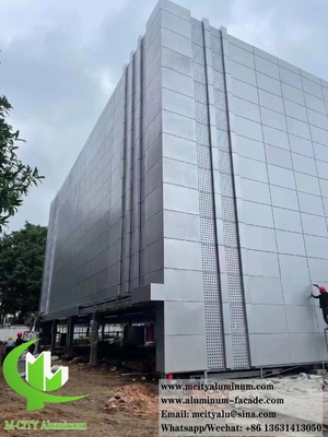 Arquitectura paneles de pared metálicos de chapa de aluminio sólido sistema de fachada revestida de decoración