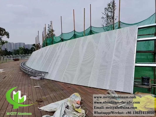 Panel de aluminio perforado de fachada de pared exterior de metal 10 años de garantía