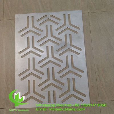 Buen precio 2Panel de fachada de aluminio perforado recuberto con polvo de 0,5 mm de espesor con patrones personalizados para decoración de paredes de cortinas en línea