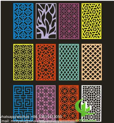 Buen precio Exterior Panel perforado de aluminio para panel de pared con chapa de metal de 3 mm con patrón de sujeción redonda en línea