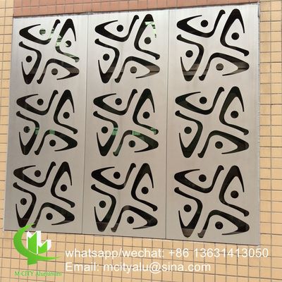 Buen precio panel de revestimiento de fachada de chapa de aluminio perforada cortada por láser de 2,5 mm de espesor para ventana en línea