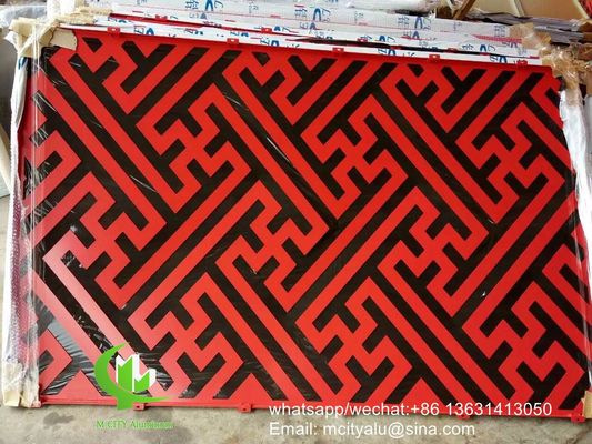 Buen precio Panel de aluminio perforado con recubrimiento en polvo de 2,5 mm tallado por CNC para fachada y revestimiento en línea