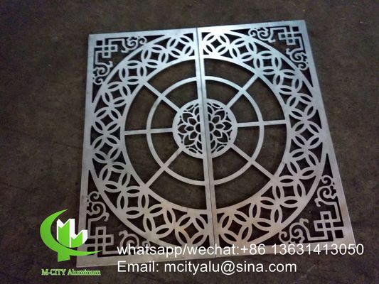 Buen precio Panel de aluminio perforado revestido en polvo de 600x600 mm para revestimiento de fachada de forma curva en línea