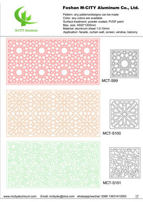 Buen precio Panel perforado de aluminio con recubrimiento en polvo con patrones personalizables y grosor de 1.5-10 mm para revestimiento de fachadas en línea