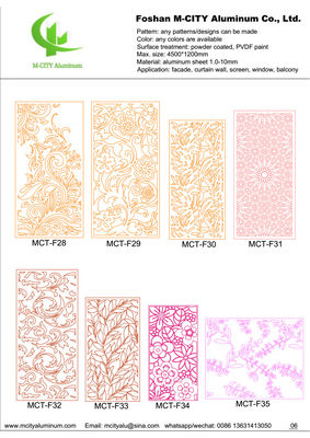 Buen precio Panel de fachada de aluminio perforado cortado con láser CNC con recubrimiento en polvo en colores RAL personalizados para revestimiento de paredes en línea