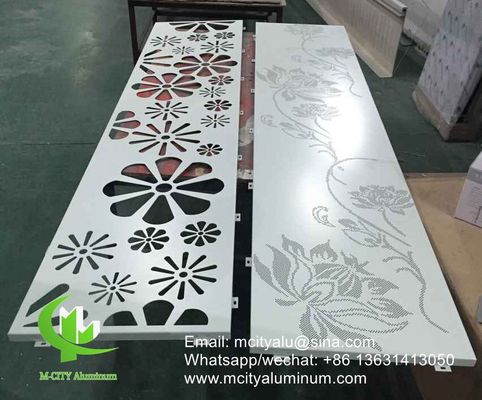 Buen precio Panel de revestimiento de aluminio perforado recubierto en polvo con colores RAL personalizados y diseños de corte por láser CNC en línea