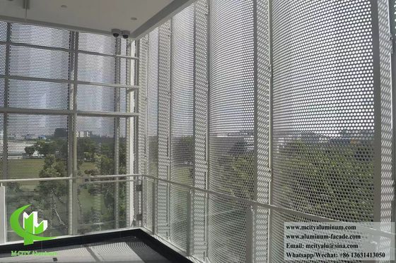 Buen precio Fachada de metal perforado arquitectónico con recubrimiento en polvo y diseño de perforación personalizable en aleación de aluminio 3003 en línea