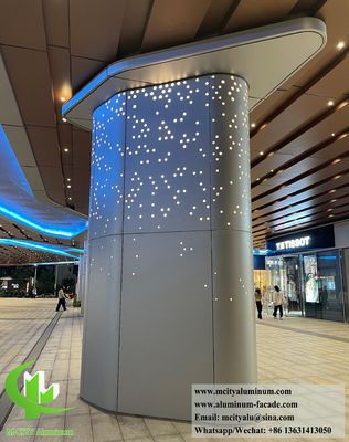 Buen precio Revestimiento de columnas de aluminio perforado revestido en polvo con colores RAL personalizables para pantallas metálicas decorativas en línea