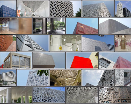 Buen precio Panel perforado de aluminio de 3 mm de espesor con pintura PVDF para revestimiento de fachada personalizable en línea