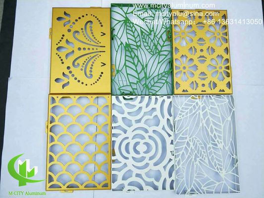 Buen precio Panel perforado de aluminio recubierto en polvo 1000x2000mm patrones personalizables para revestimiento de paredes de fachada en línea