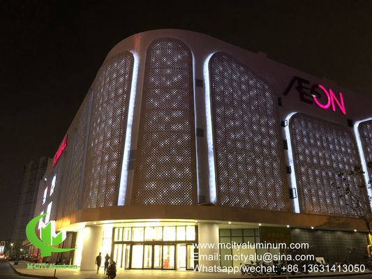 Buen precio Panel de Aluminio Perforado con Recubrimiento en Polvo en Colores RAL Personalizados y Punzonado CNC para Revestimiento de Fachadas en línea