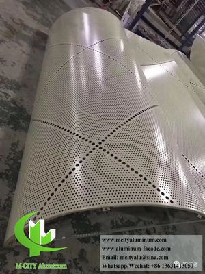 Buen precio Dimensiones personalizadas Panel de fachada de aluminio perforado recubierto en polvo con corte con láser CNC para revestimiento arquitectónico en línea