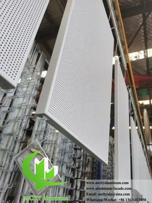 Buen precio Pantalla de metal arquitectónico con revestimiento PVDF de patrón de perforación en línea