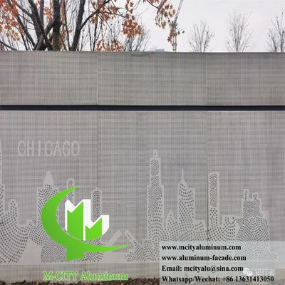 Buen precio Panel de fachada de aluminio perforado recubierto en polvo con colores RAL personalizables y grosor de 3 mm para uso al aire libre en línea