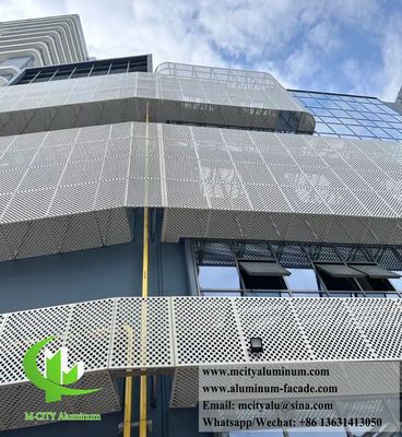Buen precio Cubierta de aluminio perforado con recubrimiento en polvo para aire acondicionado, cubierta para bomba de calor, rejilla metálica en línea