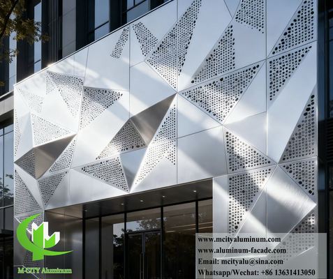 Buen precio 3003 PVDF Sistema de revestimiento de pared de fachadas perforadas de aleación de aluminio hecha a medida en línea