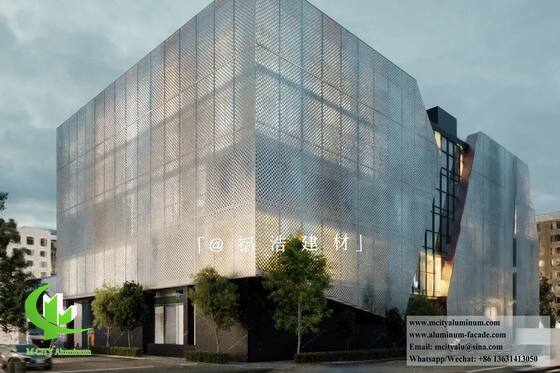 Buen precio Facade de aluminio perforado de colores RAL personalizables con un grosor de 1,5-10 mm y corte con láser CNC para el sistema de fachadas arquitectónicas en línea