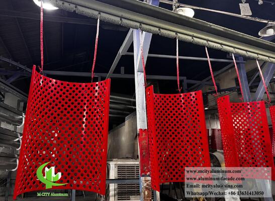 Buen precio Paneles de aluminio perforados curvos de tamaño personalizado con acabado con recubrimiento en polvo en aleación de aluminio 3003 para decoración de fachadas y techos en línea