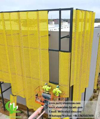 Buen precio Panel de revestimiento de aluminio perforado CNC a medida con aleación 3003 H14/H24 y revestimiento PVDF para fachadas en línea