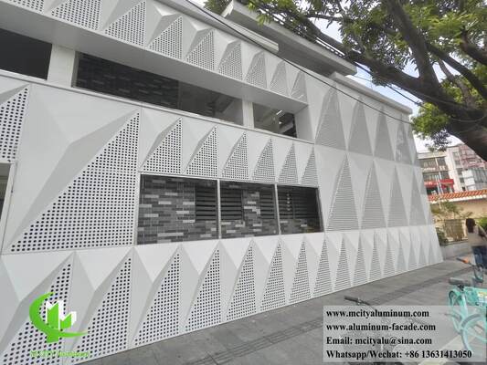 Buen precio Panel de revestimiento de fachada de aluminio sólido perforado tridimensional en línea