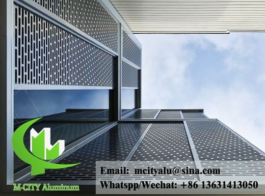 Buen precio Chapa de aluminio con recubrimiento en polvo para fachada, perforada con colores RAL personalizados y patrones cortados con láser para revestimiento de edificios en línea