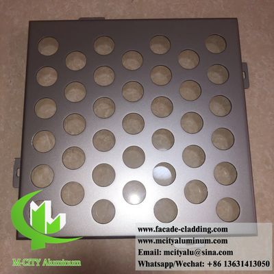 Buen precio Panel de fachada de aluminio perforado de 3 mm de espesor recubierto en polvo con patrones personalizables para revestimiento arquitectónico en línea