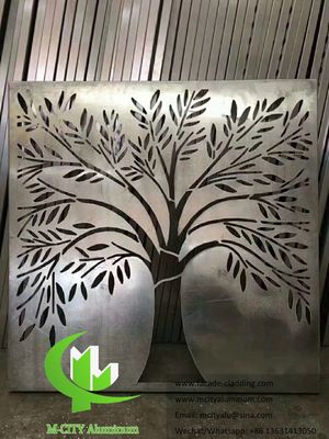 Buen precio Panel de fachada de aluminio con diseño de árbol personalizado, recubierto de polvo, 1000x1500 mm, para revestimiento de paredes de hotel en línea