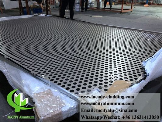 Buen precio Panel de aluminio perforado y revestimiento de fachada en aleación 3003 con acabado recubierto en polvo y patrones personalizables en línea