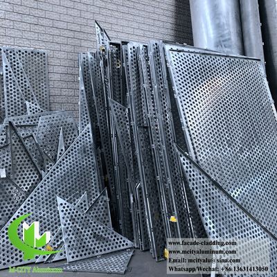 Buen precio Panel de aluminio perforado con punzonado CNC en colores RAL personalizados y espesor de 1,5 mm a 10 mm para revestimiento de fachadas en línea