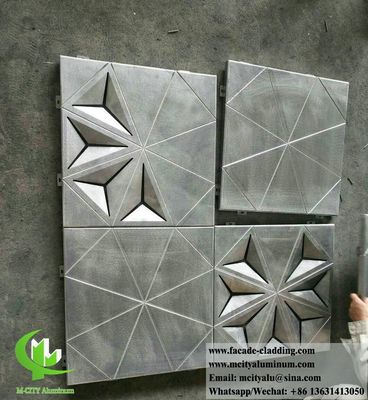 Buen precio Panel de aluminio perforado de diseño 3D personalizado con superficie recubierta en polvo para fachada de edificio en tamaño estándar de 1000x2000mm en línea