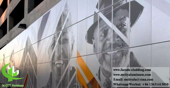 Buen precio Panel de fachada de aluminio perforado pintado PVDF de 3 mm con colores RAL personalizados para revestimiento en línea