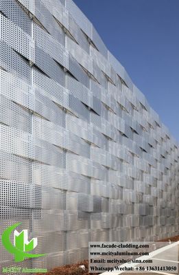 Buen precio Exterior 3D Revestimiento metálico perforado fachadas de aluminio para decoración arquitectónica de edificios en línea