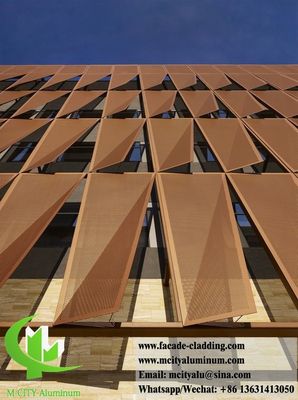 Buen precio panel de fachada de revestimiento de aluminio de chapa metálica perforada de 3 mm de espesor 1 m x 2 m plegado en línea