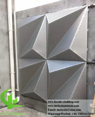 Buen precio Panel de revestimiento de aluminio 3D con acabado recubierto en polvo y diseño personalizado en tamaño 1200x2400mm en línea