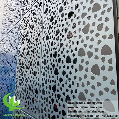 Buen precio Panel de fachada de aluminio perforado con revestimiento de PVDF de 3 mm con diseños personalizables para revestimiento de paredes en línea