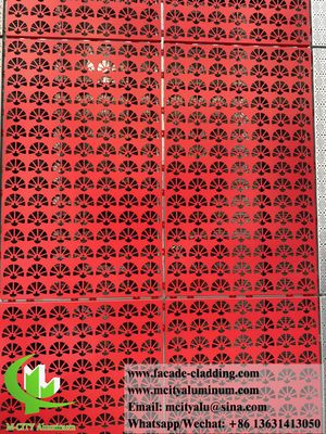 Buen precio Panel de fachada de aluminio con recubrimiento en polvo cortado con láser y colores RAL personalizables para revestimiento de paredes de metal perforado en línea