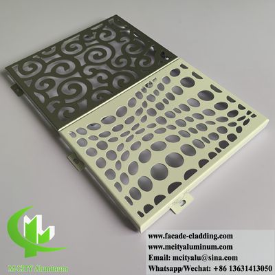 Buen precio Panel de aluminio cortado por láser recubierto en polvo para revestimiento de fachadas de edificios en colores RAL personalizados y tamaño 1000x2000mm en línea