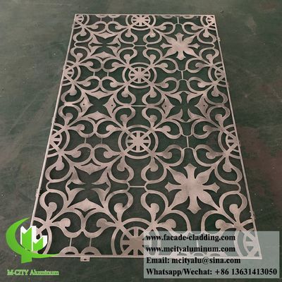 Buen precio Panel de aluminio cortado por láser de 3 mm de grosor con patrones huecos y superficie recubierta en polvo para pantalla de revestimiento decorativo en línea