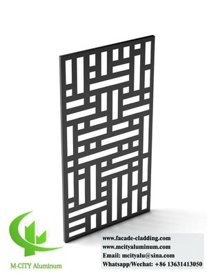 Buen precio Panel decorativo de pantalla de privacidad de aluminio recubierto en polvo de 5 mm de espesor cortado con láser para revestimiento de fachada en línea